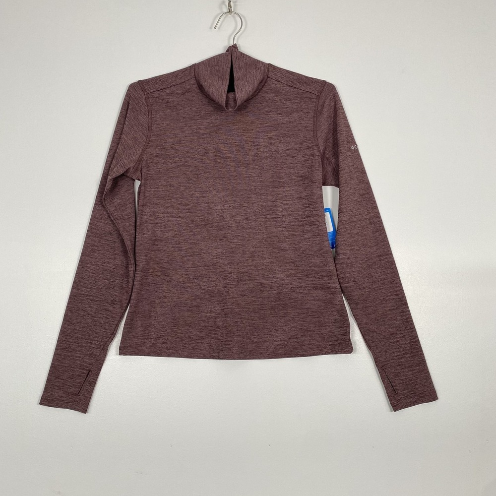 NWT Columbia Omni-Wick Shirt Womens Large Purple Turtleneck Long Sleeve Outdoor